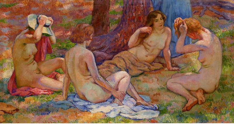 Theo Van Rysselberghe Four Bathers Germany oil painting art